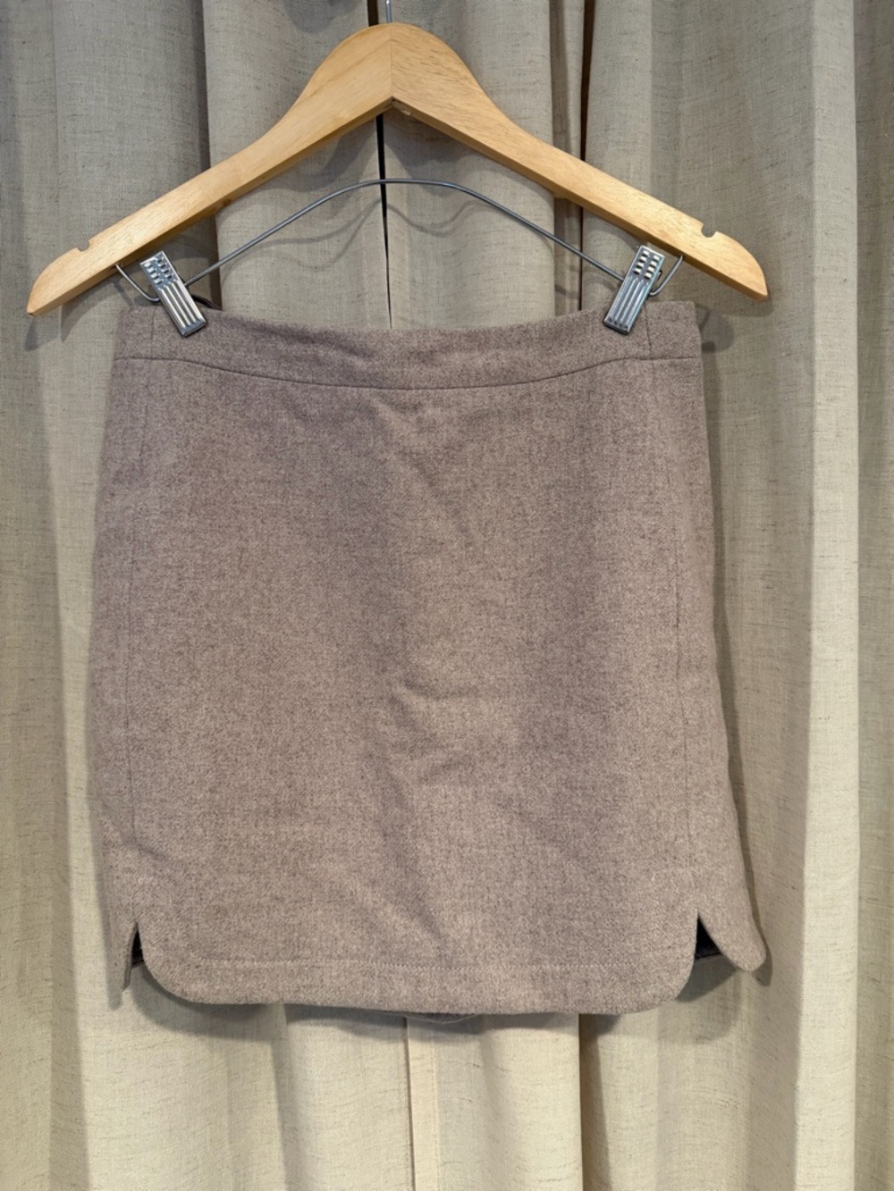 J. Crew Taupe Wool Mini Skirt